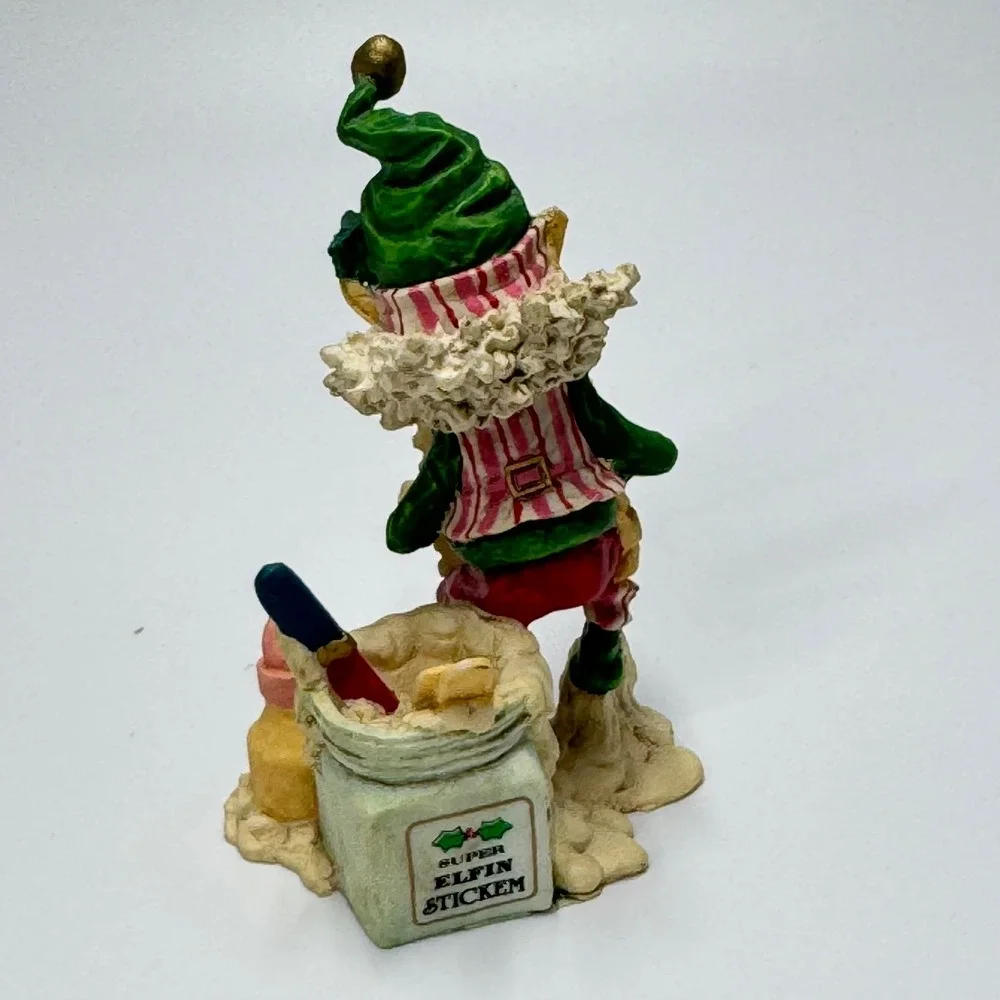 1994 Enesco Sandi Zimnicki Chipper Christmas Elf Figurine Santa Stamp 889694
